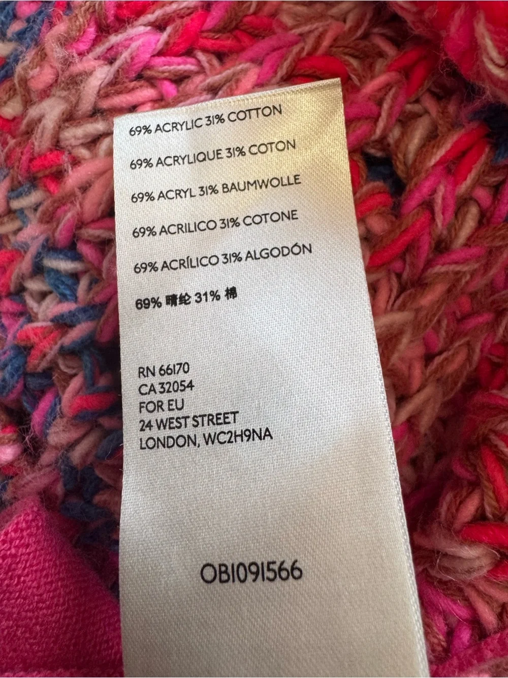 Free People Chunky Knit Open Front Cardigan Sweater Multicolor Boho Oversized XS